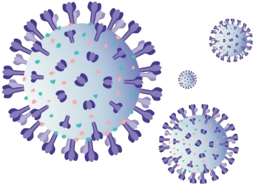Ilustração do vírus Sars-Cov-2